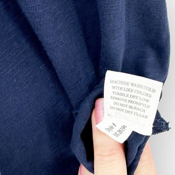 bobi NWT raglan t-shirt dress women's size M - navy- slub tee cotton - Picture 8 of 9